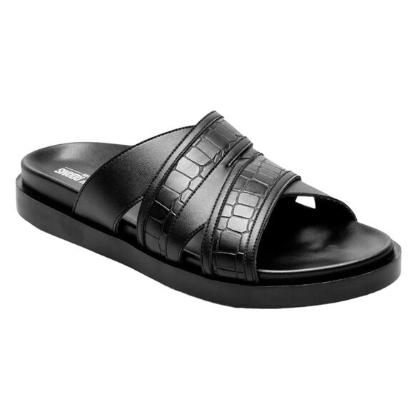 Stylish Black Slide Sandals - Picture 1 of 4